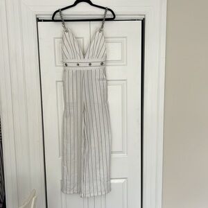 Carmar White Striped Jumpsuit